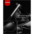 Men Elegant Cool Square Style Fashion Polarized Sunglasses Driving Vintage Design UV400 Sun Glasses Stevvex