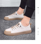 Men Elegant Flat Shoes New Canvas Comfortable Mens Shoes Fashion Sneakers Casual Design Sneakers Comfortable Outdoor Sport Walking Fashion Sneakers Stevvex