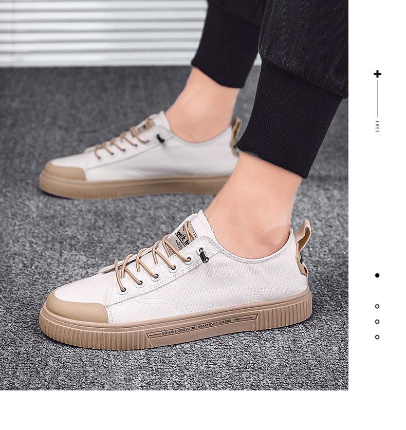 Men Elegant Flat Shoes New Canvas Comfortable Mens Shoes Fashion Sneakers Casual Design Sneakers Comfortable Outdoor Sport Walking Fashion Sneakers Stevvex