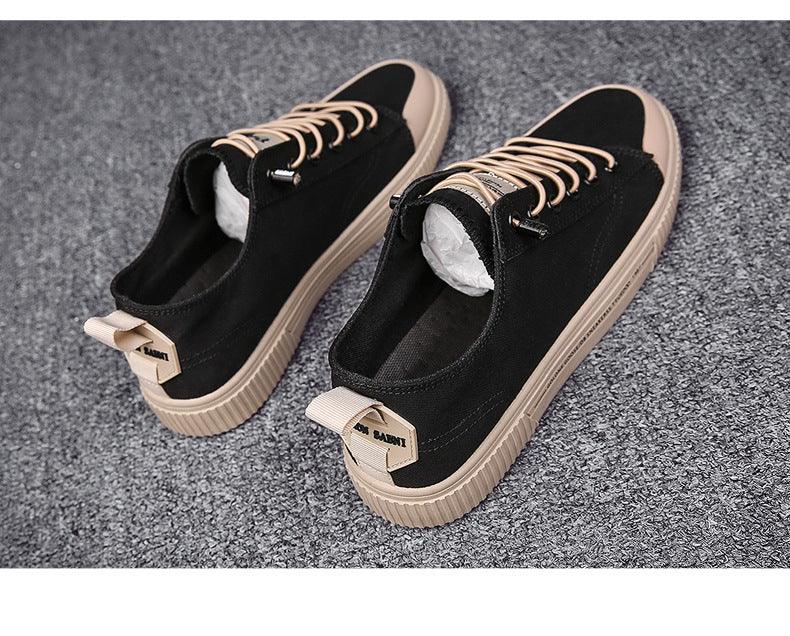 Men Elegant Flat Shoes New Canvas Comfortable Mens Shoes Fashion Sneakers Casual Design Sneakers Comfortable Outdoor Sport Walking Fashion Sneakers Stevvex