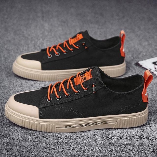 Men Elegant Flat Shoes New Canvas Comfortable Mens Shoes Fashion Sneakers Casual Design Sneakers Comfortable Outdoor Sport Walking Fashion Sneakers Stevvex