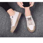 Men Elegant Flat Shoes New Canvas Comfortable Mens Shoes Fashion Sneakers Casual Design Sneakers Comfortable Outdoor Sport Walking Fashion Sneakers Stevvex