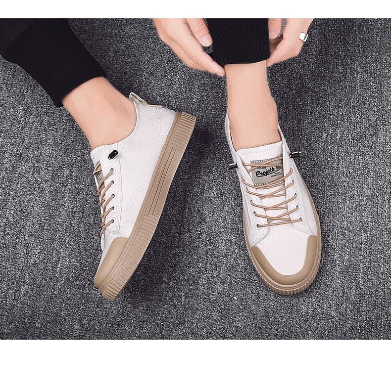 Men Elegant Flat Shoes New Canvas Comfortable Mens Shoes Fashion Sneakers Casual Design Sneakers Comfortable Outdoor Sport Walking Fashion Sneakers Stevvex