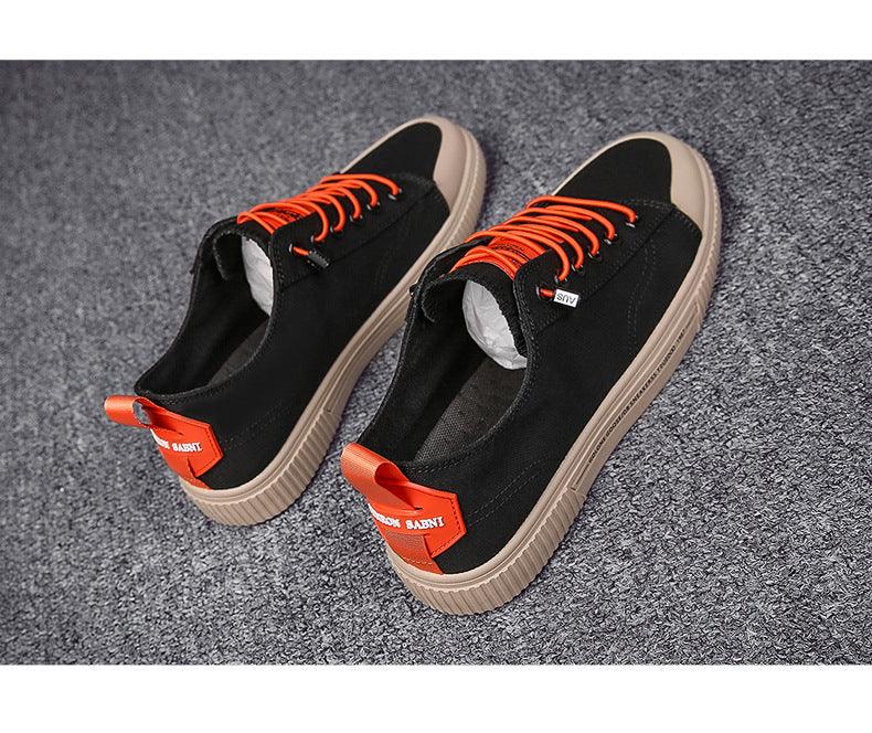 Men Elegant Flat Shoes New Canvas Comfortable Mens Shoes Fashion Sneakers Casual Design Sneakers Comfortable Outdoor Sport Walking Fashion Sneakers Stevvex