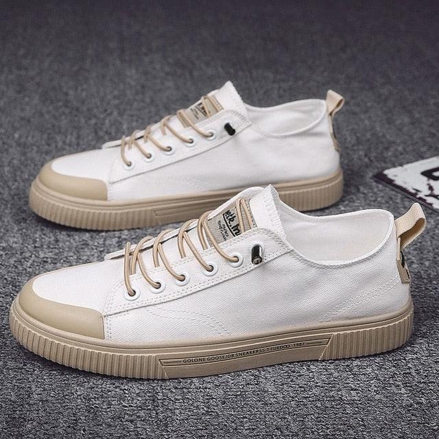 Men Elegant Flat Shoes New Canvas Comfortable Mens Shoes Fashion Sneakers Casual Design Sneakers Comfortable Outdoor Sport Walking Fashion Sneakers Stevvex