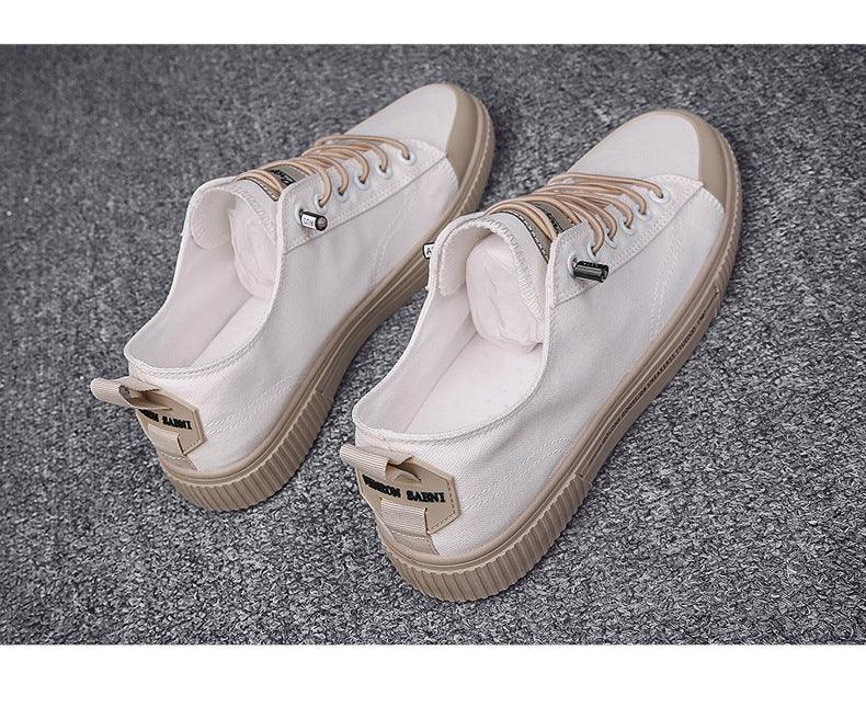 Men Elegant Flat Shoes New Canvas Comfortable Mens Shoes Fashion Sneakers Casual Design Sneakers Comfortable Outdoor Sport Walking Fashion Sneakers Stevvex