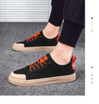 Men Elegant Flat Shoes New Canvas Comfortable Mens Shoes Fashion Sneakers Casual Design Sneakers Comfortable Outdoor Sport Walking Fashion Sneakers Stevvex