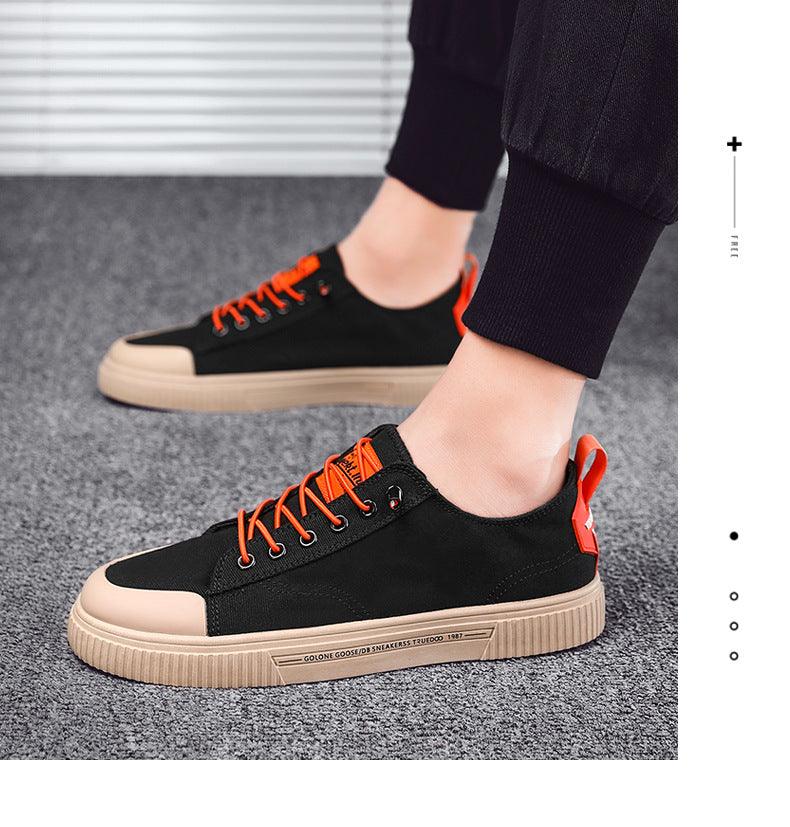 Men Elegant Flat Shoes New Canvas Comfortable Mens Shoes Fashion Sneakers Casual Design Sneakers Comfortable Outdoor Sport Walking Fashion Sneakers Stevvex