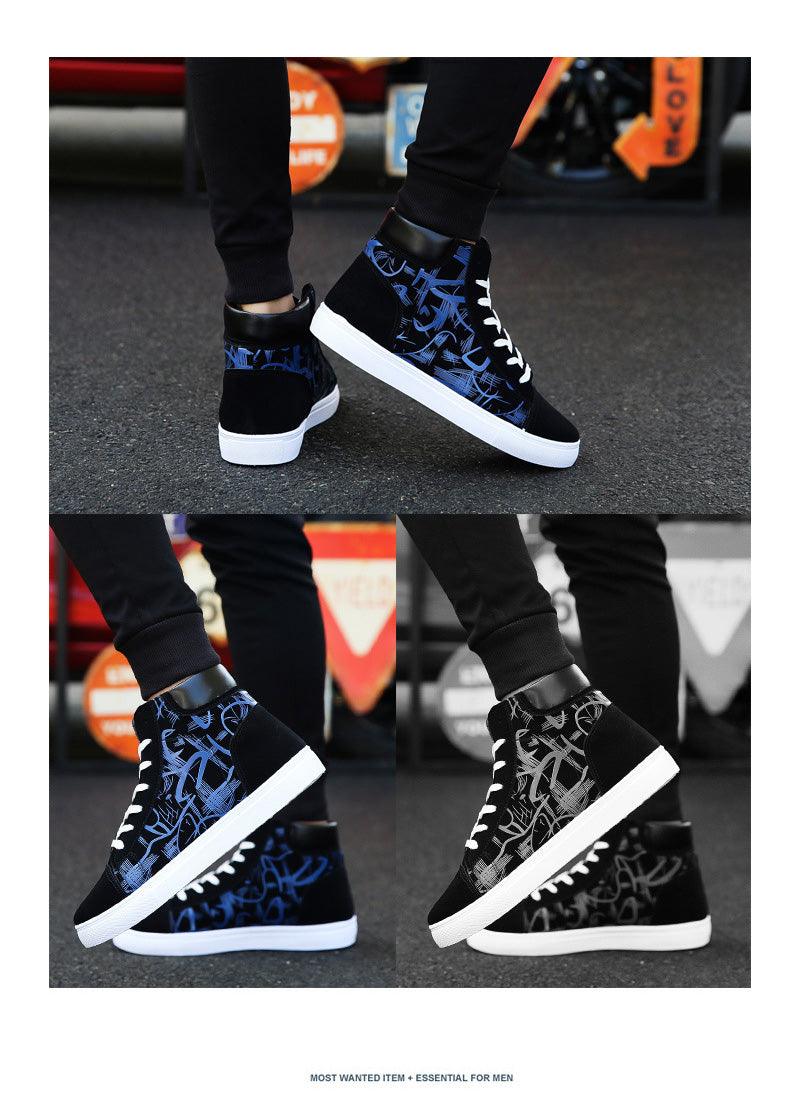 Men Fashion Sneakers Canvas Breathable Cool Street Sneakers Black Blue Red Men's Causal Shoes Comfortable Light Casual High Quality New Fashion Walking Sneakers Stevvex