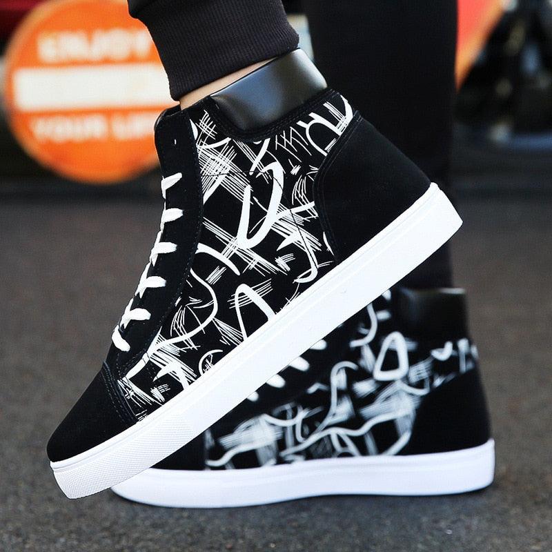 Men Fashion Sneakers Canvas Breathable Cool Street Sneakers Black Blue Red Men's Causal Shoes Comfortable Light Casual High Quality New Fashion Walking Sneakers Stevvex