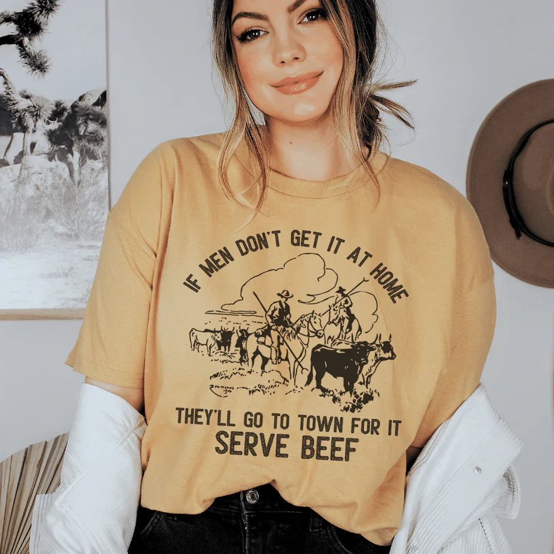 Serve Beef Tee Peachy Sunday