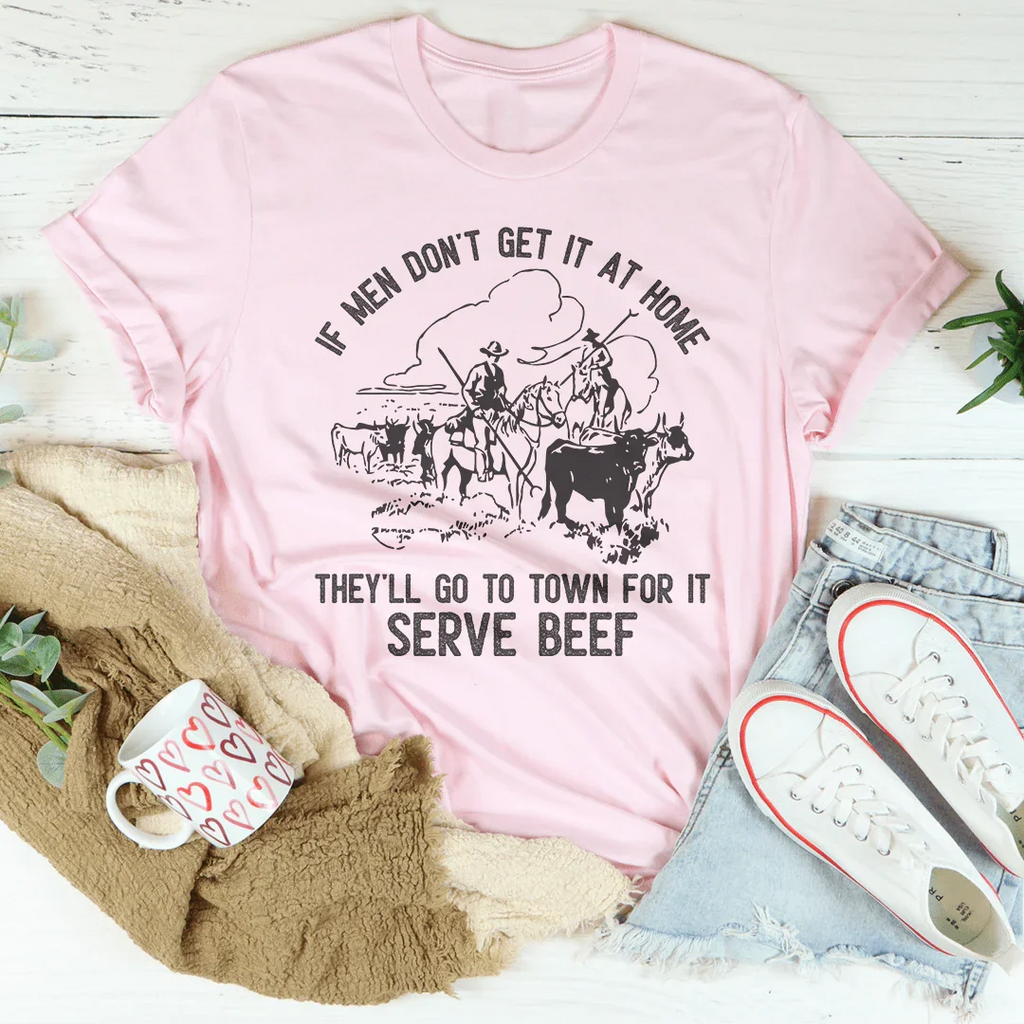 Serve Beef Tee Peachy Sunday