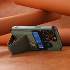 Men Green Wallet Flip Card Holder Phone Case For Iphone 13 12 Mini 14 11 Pro Xs Max Xr X Luxurious Leather Cover Mobile Phone Case With Card Compartment And Kickstand Elegant Iphone Magnetic Case Stevvex