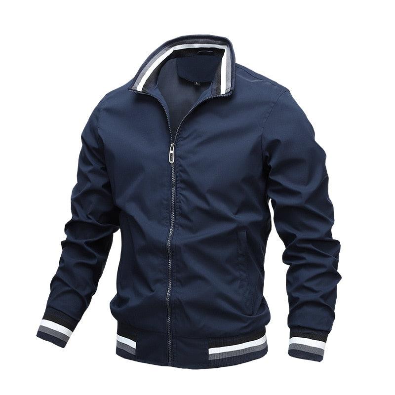 Men Lightweight Fashion Jacket Men New Casual Windbreaker Jacket Coats Windbreaker Jackets For Men Spring Autumn Casual Outdoor Waterproof Elegant Blue Slim Jackets Stevvex