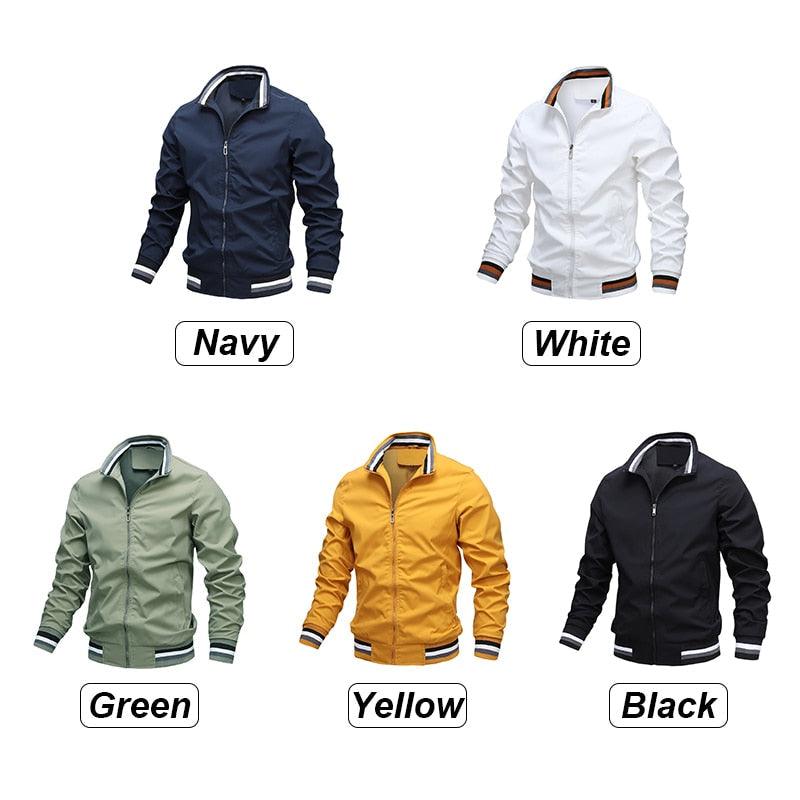 Men Lightweight Fashion Jacket Men New Casual Windbreaker Jacket Coats Windbreaker Jackets For Men Spring Autumn Casual Outdoor Waterproof Elegant Blue Slim Jackets Stevvex