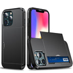 Men Luxury Wallet Card Holder Slot Phone Case For iPhone 13 Pro 12 Pro Max Business Phone Card Holder Bumper Cover Storage Case Compatible With iPhone Stevvex
