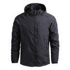 Men Outdoor Hiking Jackets Waterproof Hooded Windbreaker Coat Vintage New Fashion Design Hooded Lightweight Jacket For Men Autumn New Casual Jacket Tactical Men Jackets 5XL Stevvex