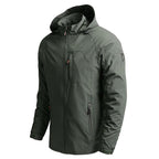 Men Outdoor Hiking Jackets Waterproof Hooded Windbreaker Coat Vintage New Fashion Design Hooded Lightweight Jacket For Men Autumn New Casual Jacket Tactical Men Jackets 5XL Stevvex