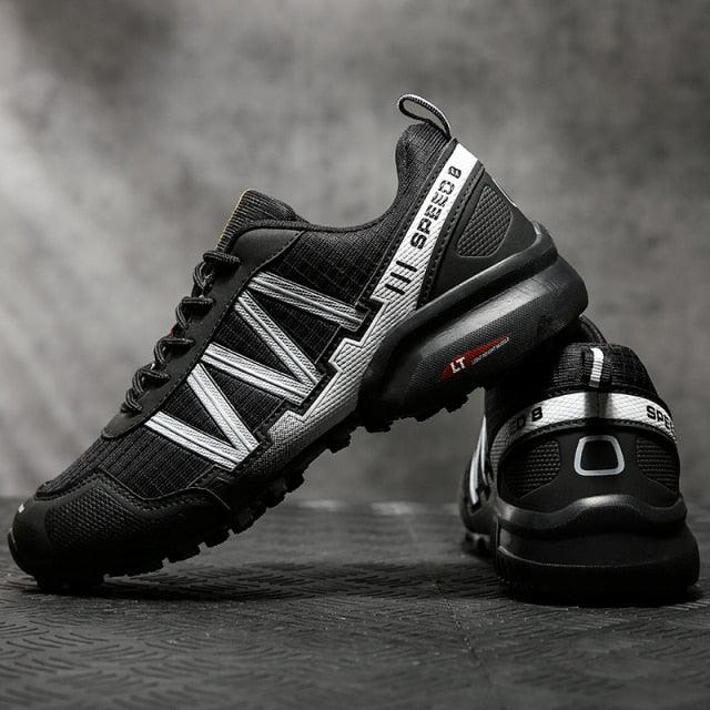 Men Running Sneakers Outdoor Breathable Anti-Skid Wear Resistant Lace-Up Sneakers Male Jogging Training Travel Sport Athletic Sneakers Support Gym Tranning Non Slip Lightweight Sneaker Stevvex