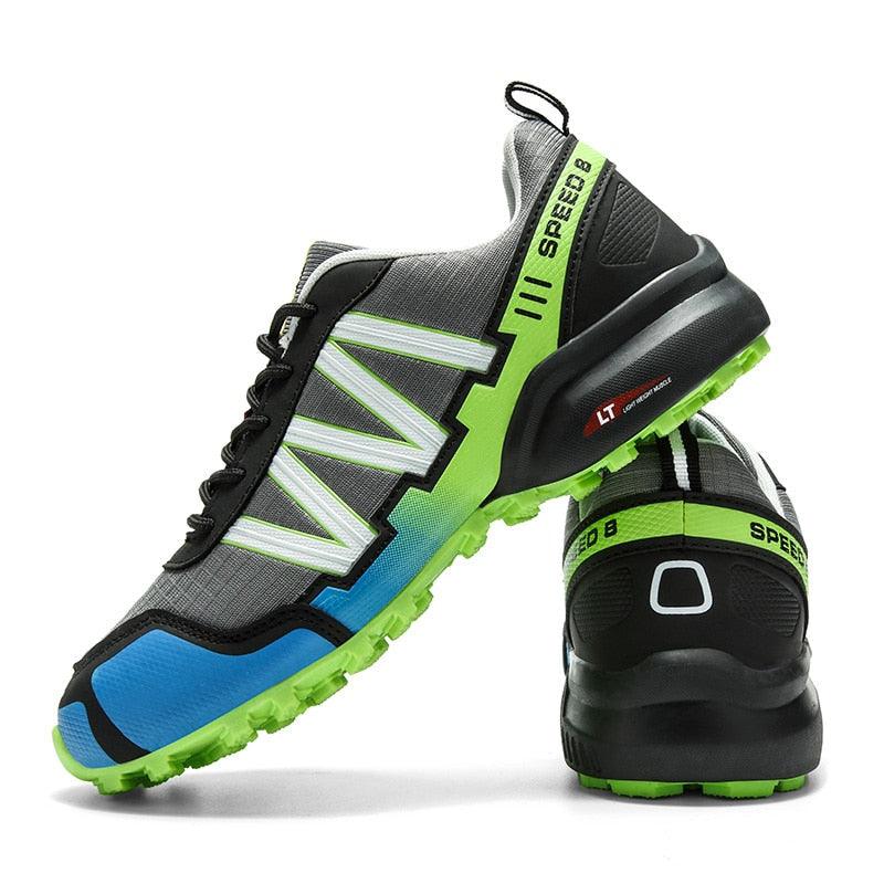 Men Running Sneakers Outdoor Breathable Anti-Skid Wear Resistant Lace-Up Sneakers Male Jogging Training Travel Sport Athletic Sneakers Support Gym Tranning Non Slip Lightweight Sneaker Stevvex