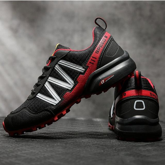 Men Running Sneakers Outdoor Breathable Anti-Skid Wear Resistant Lace-Up Sneakers Male Jogging Training Travel Sport Athletic Sneakers Support Gym Tranning Non Slip Lightweight Sneaker Stevvex