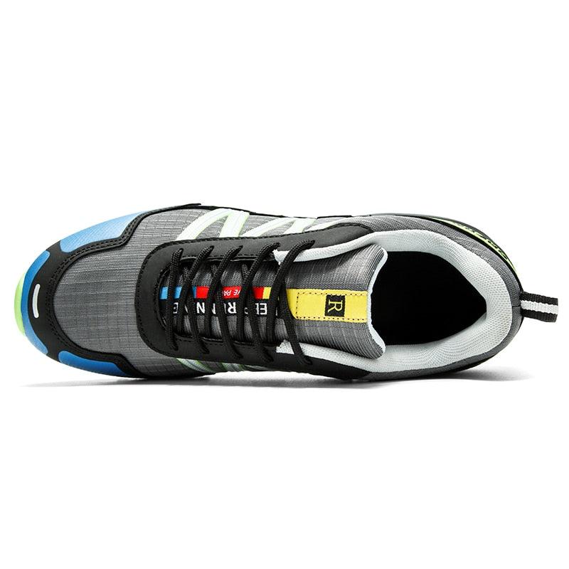 Men Running Sneakers Outdoor Breathable Anti-Skid Wear Resistant Lace-Up Sneakers Male Jogging Training Travel Sport Athletic Sneakers Support Gym Tranning Non Slip Lightweight Sneaker Stevvex