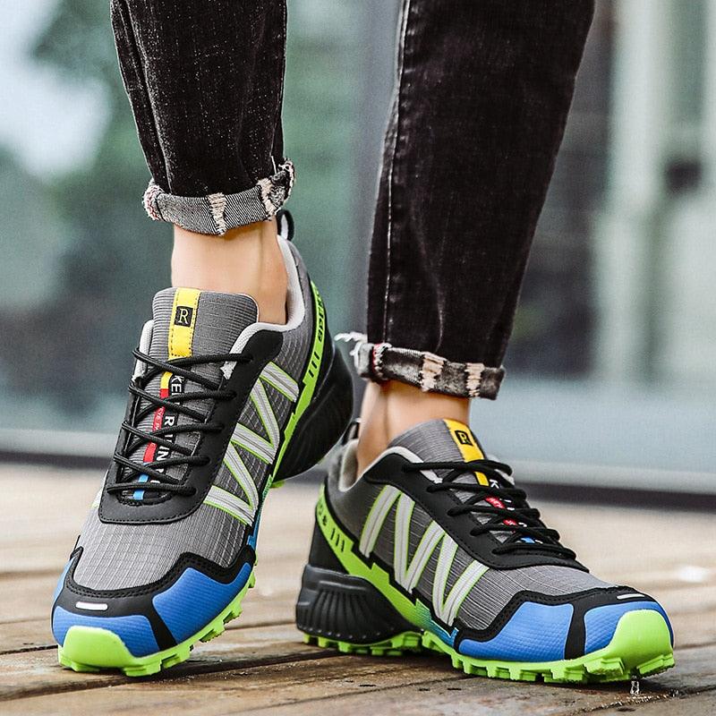 Men Running Sneakers Outdoor Breathable Anti-Skid Wear Resistant Lace-Up Sneakers Male Jogging Training Travel Sport Athletic Sneakers Support Gym Tranning Non Slip Lightweight Sneaker Stevvex