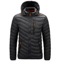 Men's Autumn Winter Classic Hooded Jacket Warm Coat Hooded Winter Coat Warm Adjustable Hood Jacket Cotton Removable Hood Jackets Men Simple Casual Vintage Detachable Hat Outfits Warm Men Lightweight Soft Jackets Stevvex