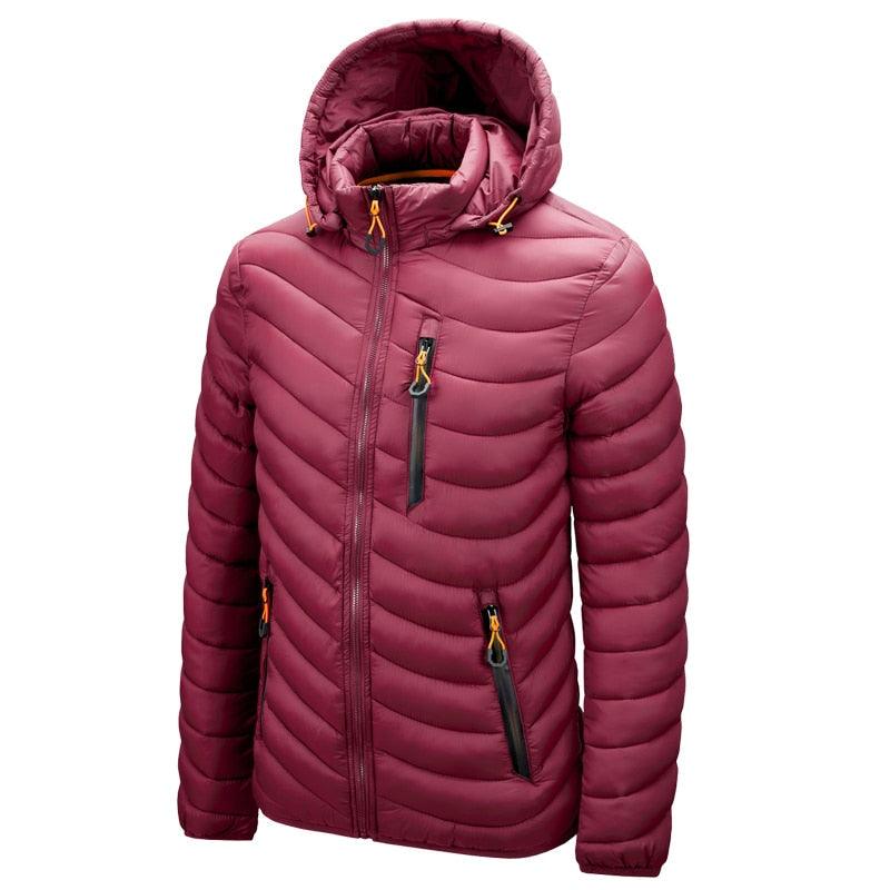 Men's Autumn Winter Classic Hooded Jacket Warm Coat Hooded Winter Coat Warm Adjustable Hood Jacket Cotton Removable Hood Jackets Men Simple Casual Vintage Detachable Hat Outfits Warm Men Lightweight Soft Jackets Stevvex