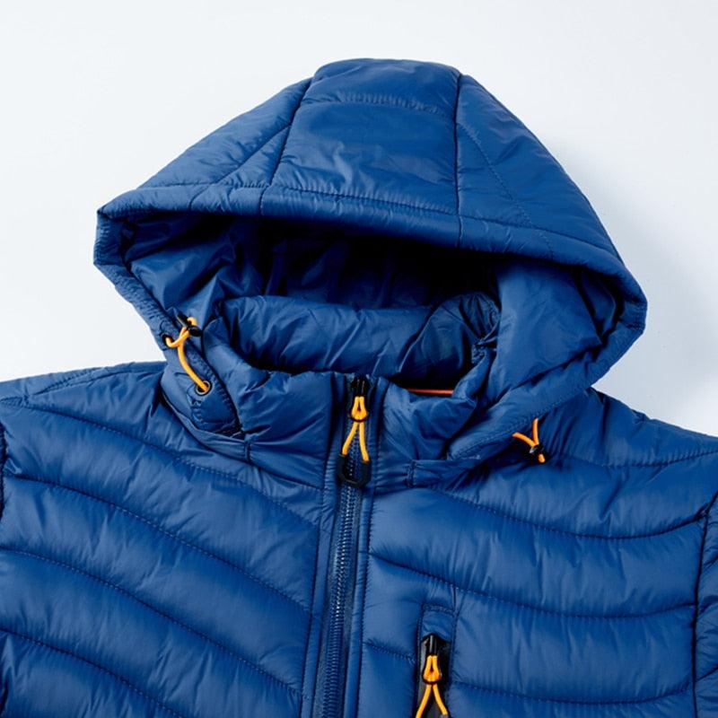 Men's Autumn Winter Classic Hooded Jacket Warm Coat Hooded Winter Coat Warm Adjustable Hood Jacket Cotton Removable Hood Jackets Men Simple Casual Vintage Detachable Hat Outfits Warm Men Lightweight Soft Jackets Stevvex