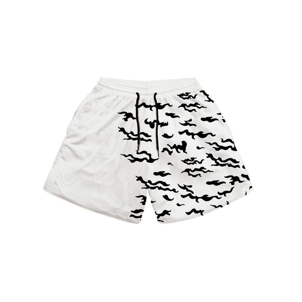 Men's Beach Short Trunks Summer Casual Shorts Gym Sport Quick Dry Mesh Shorts Running Basketball Shorts For Male Mesh Breathable Pants with Elastic Waist Drawstring and Pockets Stevvex