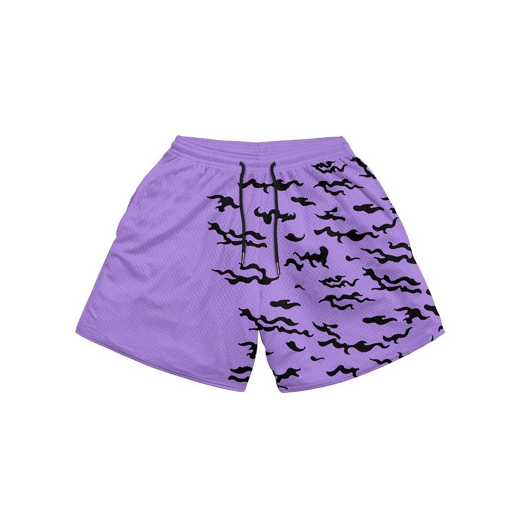 Men's Beach Short Trunks Summer Casual Shorts Gym Sport Quick Dry Mesh Shorts Running Basketball Shorts For Male Mesh Breathable Pants with Elastic Waist Drawstring and Pockets Stevvex