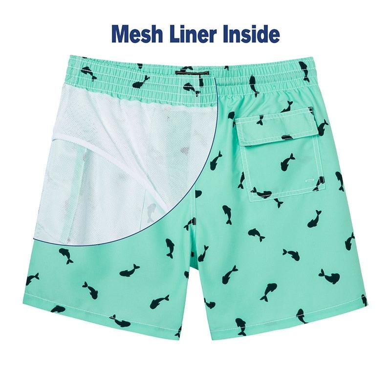 Men's Beach Shorts Boardshorts with Mesh Lining Men's Swimwear Beachwear Quick Dry Swim Shorts Swimming Trunks for Men Men's Beach Trunks Men's Beach Shorts Surfing Boardshorts with Mesh Lining Swimwear Outdoor Surfing Pants Stevvex