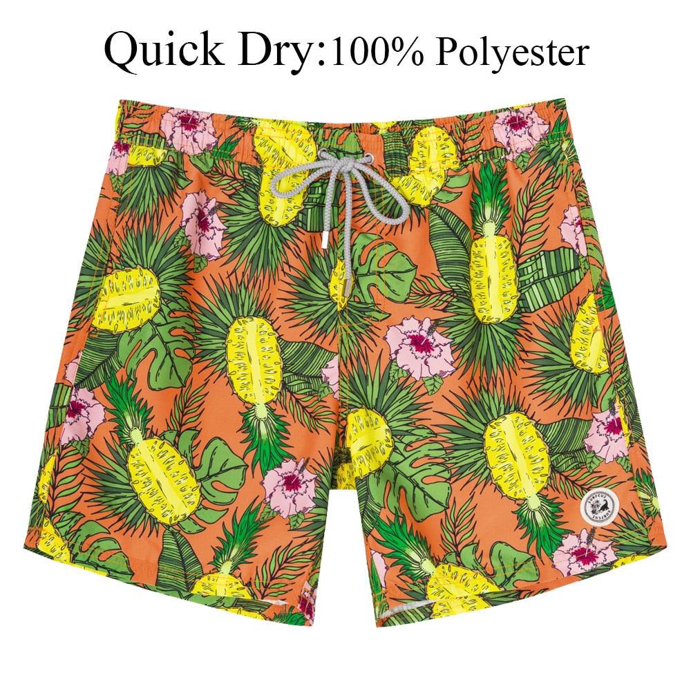 Men's Beach Shorts Boardshorts with Mesh Lining Men's Swimwear Beachwear Quick Dry Swim Shorts Swimming Trunks for Men Men's Beach Trunks Men's Beach Shorts Surfing Boardshorts with Mesh Lining Swimwear Outdoor Surfing Pants Stevvex
