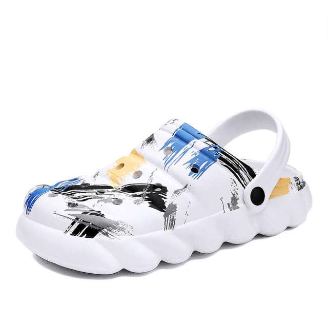 Men's Black Rubber Beach Flip Flops Sandals Wedge Flat Shoes Footwear Fashion Unisex Garden Clogs Sports Sandals Outdoor Indoor Lightweight Clogs Stevvex