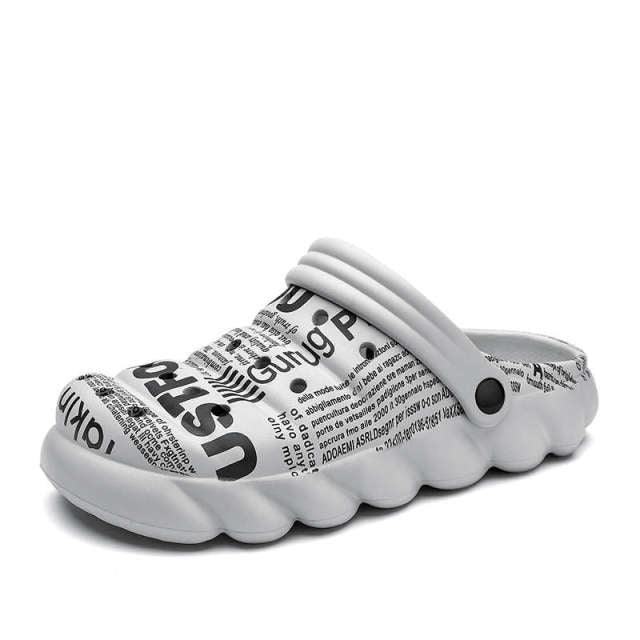 Men's Black Rubber Beach Flip Flops Sandals Wedge Flat Shoes Footwear Fashion Unisex Garden Clogs Sports Sandals Outdoor Indoor Lightweight Clogs Stevvex