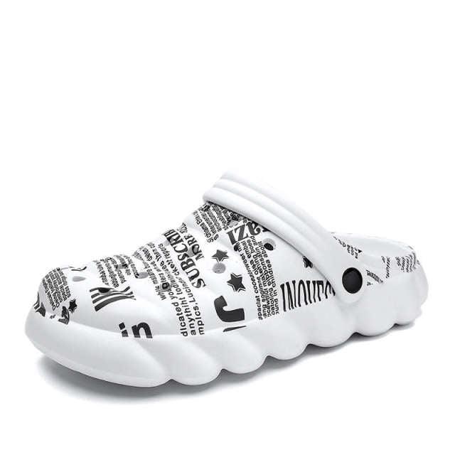 Men's Black Rubber Beach Flip Flops Sandals Wedge Flat Shoes Footwear Fashion Unisex Garden Clogs Sports Sandals Outdoor Indoor Lightweight Clogs Stevvex