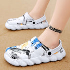 Men's Black Rubber Beach Flip Flops Sandals Wedge Flat Shoes Footwear Fashion Unisex Garden Clogs Sports Sandals Outdoor Indoor Lightweight Clogs Stevvex