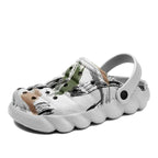 Men's Black Rubber Beach Flip Flops Sandals Wedge Flat Shoes Footwear Fashion Unisex Garden Clogs Sports Sandals Outdoor Indoor Lightweight Clogs Stevvex