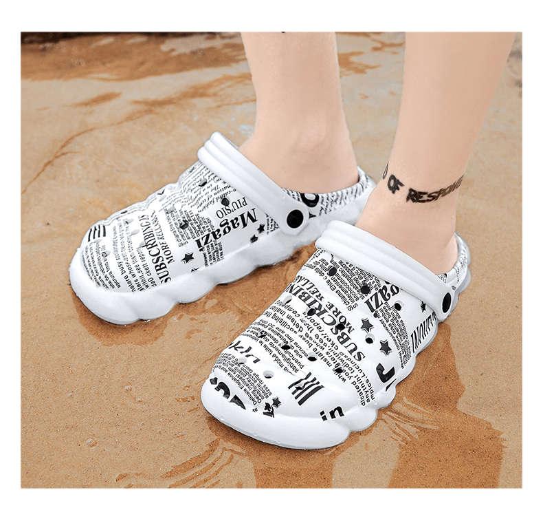 Men's Black Rubber Beach Flip Flops Sandals Wedge Flat Shoes Footwear Fashion Unisex Garden Clogs Sports Sandals Outdoor Indoor Lightweight Clogs Stevvex