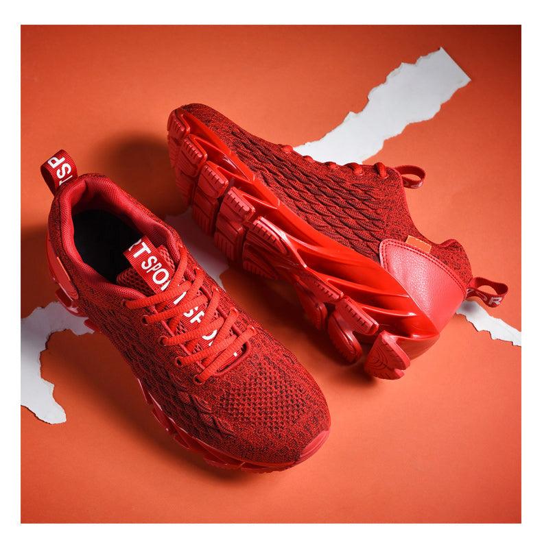 Men's Breathable Mesh Lace Running Shoes Outdoor Fitness Training Sports Shoes Non-slip Wear-resistant Casual Couple Sport Running Athletic Non Slip Fashion Sneakers Stevvex