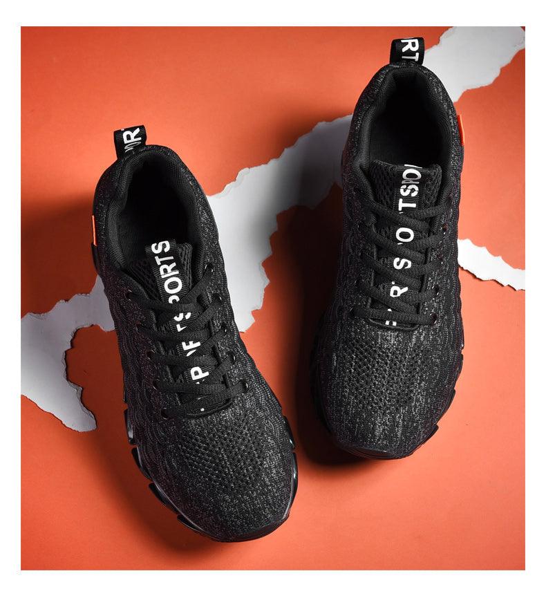 Men's Breathable Mesh Lace Running Shoes Outdoor Fitness Training Sports Shoes Non-slip Wear-resistant Casual Couple Sport Running Athletic Non Slip Fashion Sneakers Stevvex