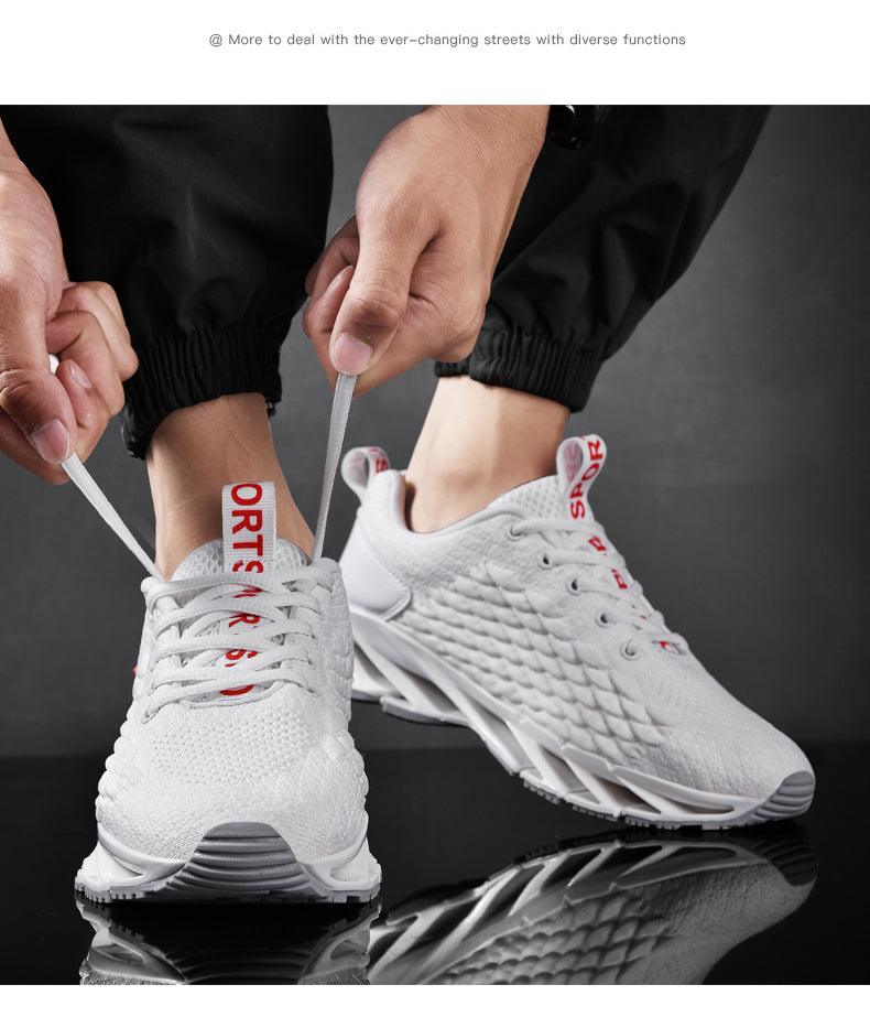 Men's Breathable Mesh Lace Running Shoes Outdoor Fitness Training Sports Shoes Non-slip Wear-resistant Casual Couple Sport Running Athletic Non Slip Fashion Sneakers Stevvex