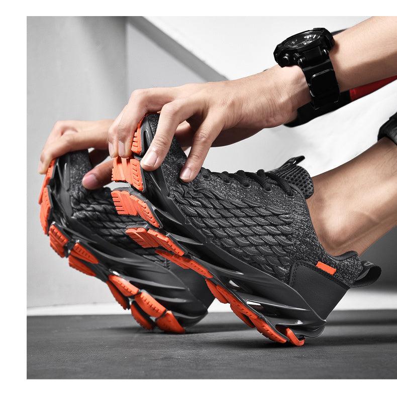 Men's Breathable Mesh Lace Running Shoes Outdoor Fitness Training Sports Shoes Non-slip Wear-resistant Casual Couple Sport Running Athletic Non Slip Fashion Sneakers Stevvex