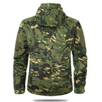 Men's Camouflage Tactical Jacket Green Camouflage Water Resistant Jacket Waterproof Windbreaker Hooded Jackets Ski Jacket Warm Winter Coats Men Soft Winter Hooded Coat Hiking Clothes Stevvex