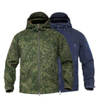 Men's Camouflage Tactical Jacket Green Camouflage Water Resistant Jacket Waterproof Windbreaker Hooded Jackets Ski Jacket Warm Winter Coats Men Soft Winter Hooded Coat Hiking Clothes Stevvex