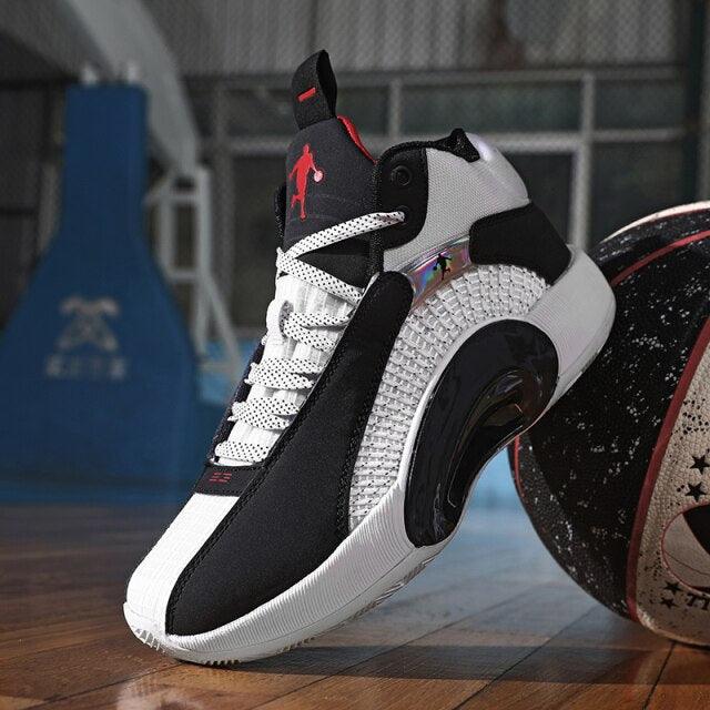 Men's Casual Breathable Comfortable Cushioned Soft Professional Sports Basketball Shoes Outdoor Street Sports Shoes Lightning Professional Anti Slip Sports Shoes For Running Walking Stevvex