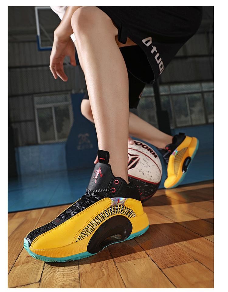 Men's Casual Breathable Comfortable Cushioned Soft Professional Sports Basketball Shoes Outdoor Street Sports Shoes Lightning Professional Anti Slip Sports Shoes For Running Walking Stevvex