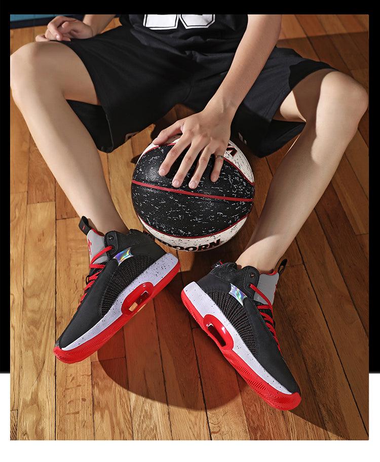 Men's Casual Breathable Comfortable Cushioned Soft Professional Sports Basketball Shoes Outdoor Street Sports Shoes Lightning Professional Anti Slip Sports Shoes For Running Walking Stevvex