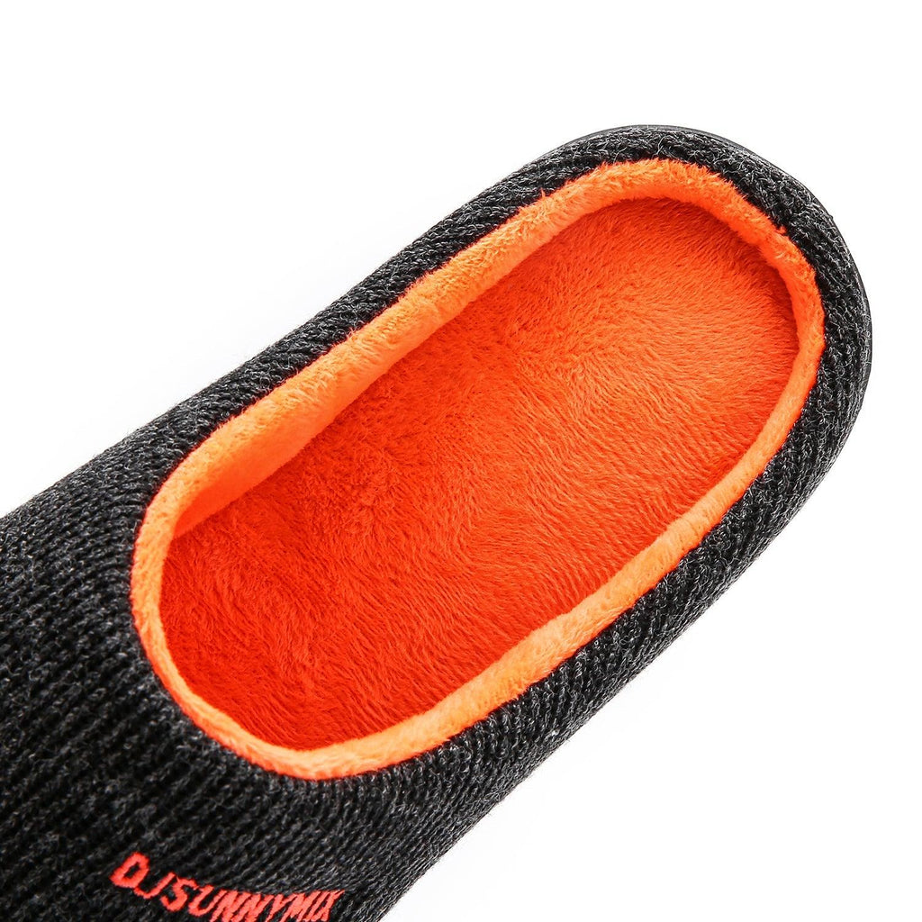 Men's Cotton Fabric Slippers Indoor Non-Slip Home Fur Couple Flat  Men Winter Slipper Cotton Memory Foam Slippers Comfort Knitted Cotton-blend Closed Toe House Indoor Outdoor Shoes Stevvex